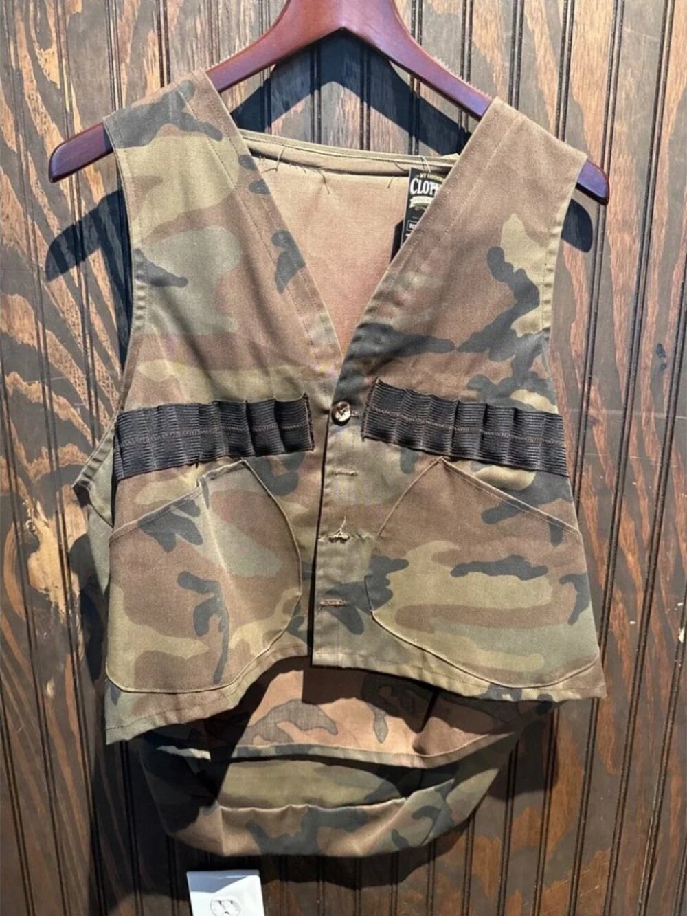 Report Vintage My Favourite Clothes Camo Hunting Vest Woodland Shell Loops Men X